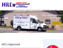 Tablet Screenshot of hillsheatingandair.com